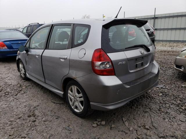 JHMGD38607S023823 - 2007 HONDA FIT S GRAY photo 2