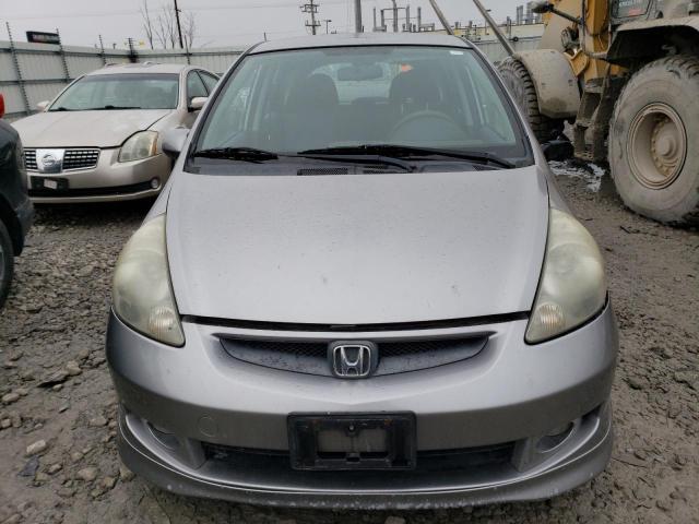 JHMGD38607S023823 - 2007 HONDA FIT S ნაცრისფერი ფოტო 5