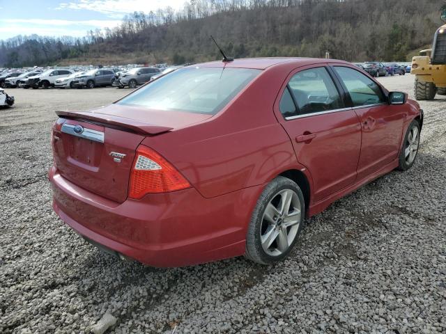 3FAHP0DC7AR195654 - 2010 FORD FUSION SPORT RED photo 3