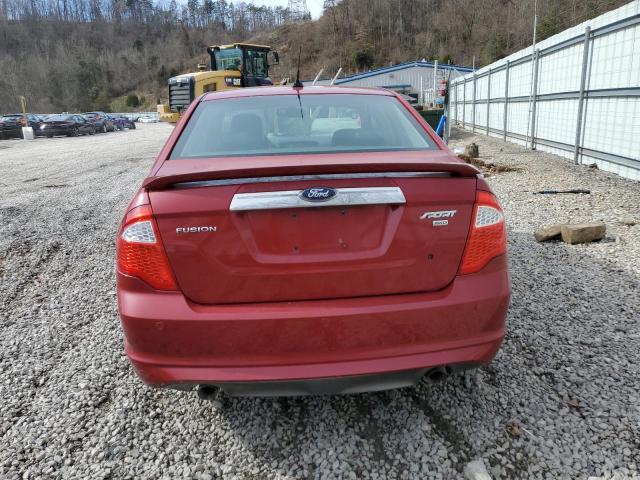 3FAHP0DC7AR195654 - 2010 FORD FUSION SPORT RED photo 6
