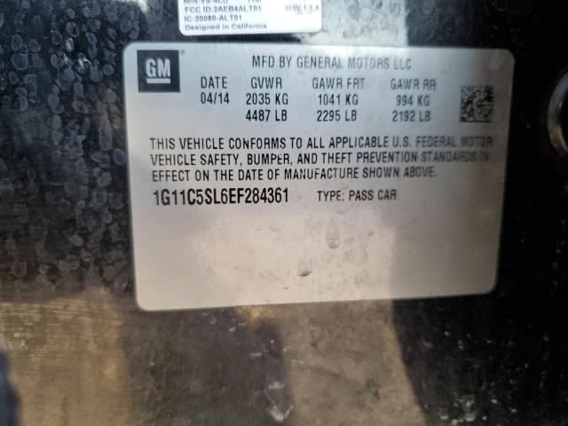 1G11C5SL6EF284361 - 2014 CHEVROLET MALIBU 1LT Siyah fotoğraf 12