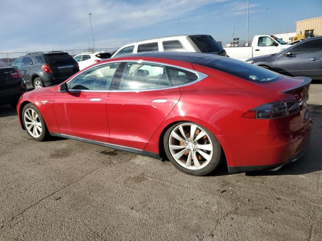 5YJSA1CP9DFP21106 - 2013 TESLA MODEL S Կարմիր լուսանկար 2