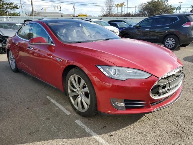 5YJSA1CP9DFP21106 - 2013 TESLA MODEL S Կարմիր լուսանկար 4