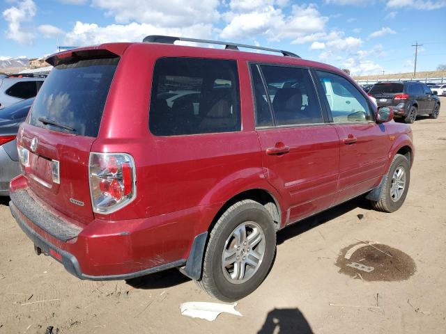 5FNYF18576B022899 - 2006 HONDA PILOT EX RED photo 3