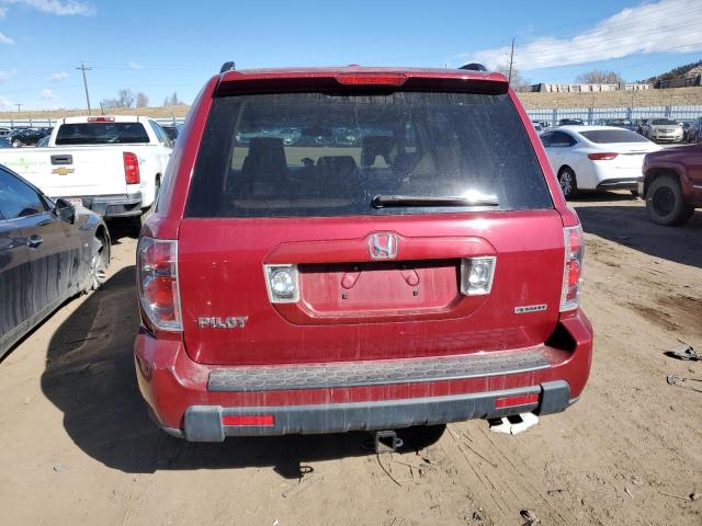 5FNYF18576B022899 - 2006 HONDA PILOT EX RED photo 6