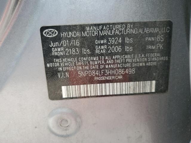 5NPD84LF3HH086498 - 2017 HYUNDAI ELANTRA SE SILVER photo 13