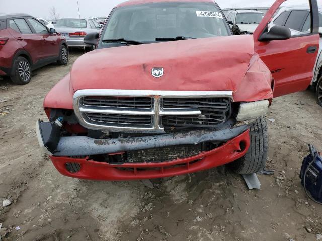 1D7HG12K54S715827 - 2004 DODGE DAKOTA SXT RED photo 11