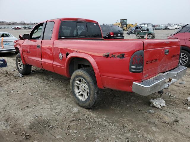 1D7HG12K54S715827 - 2004 DODGE DAKOTA SXT RED photo 2