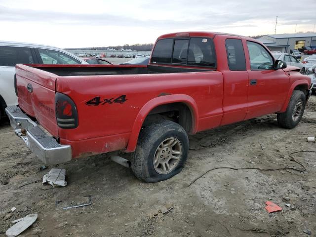 1D7HG12K54S715827 - 2004 DODGE DAKOTA SXT RED photo 3