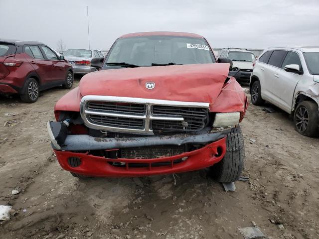 1D7HG12K54S715827 - 2004 DODGE DAKOTA SXT RED photo 5