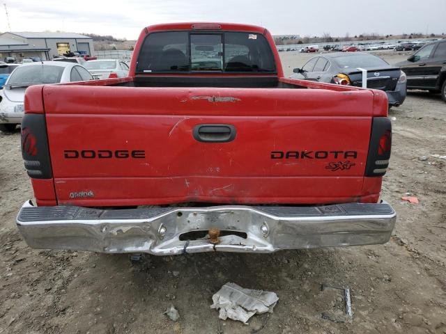 1D7HG12K54S715827 - 2004 DODGE DAKOTA SXT RED photo 6