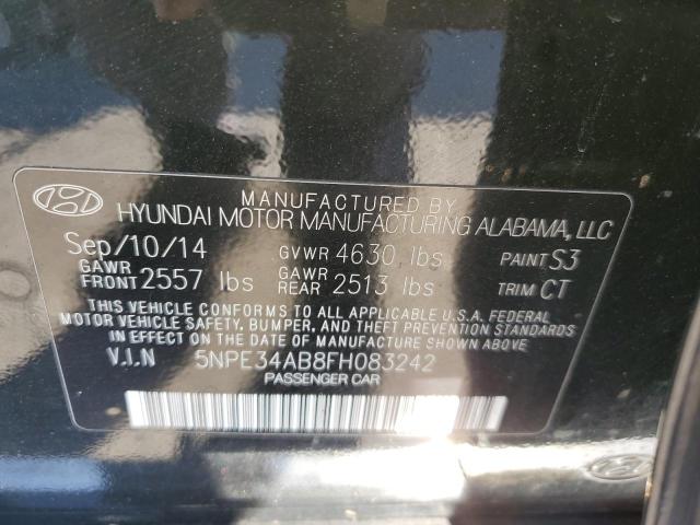 5NPE34AB8FH083242 - 2015 HYUNDAI SONATA SPORT BLACK photo 12