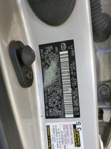 JTHBD192940089630 - 2004 LEXUS IS 300 SILVER photo 12