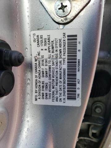 2HGFB2F56DH556660 - 2013 HONDA CIVIC LX SILVER photo 12