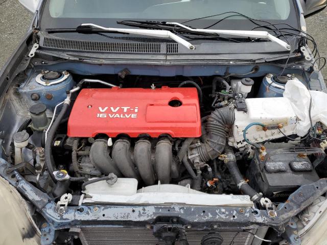 2T1KR32E75C491799 - 2005 TOYOTA COROLLA MA XR BLUE photo 11