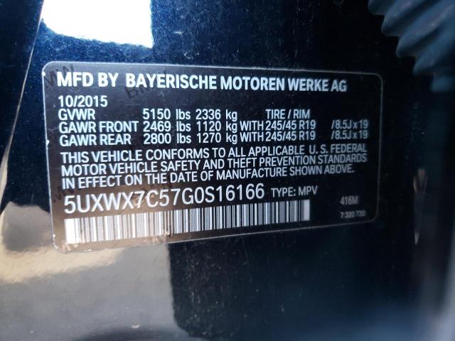 5UXWX7C57G0S16166 - 2016 BMW X3 XDRIVE35I BLACK photo 13