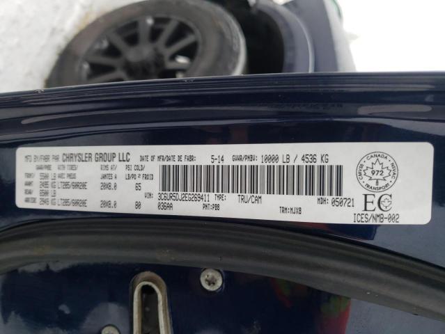 3C6UR5DJ2EG269411 - 2014 RAM 2500 SLT ლურჯი ფოტო 12