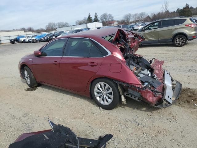 4T1BD1FK0HU204681 - 2017 TOYOTA CAMRY HYBRID RED photo 2