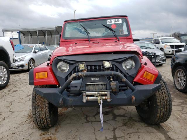 1J4FA29154P783435 - 2004 JEEP WRANGLER / SE RED photo 5