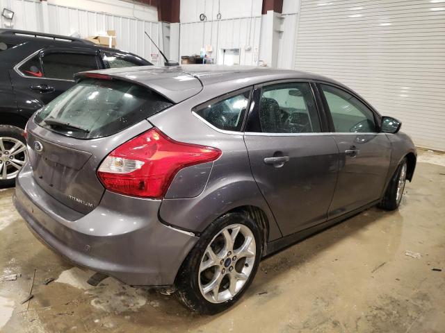 1FADP3N25EL360496 - 2014 FORD FOCUS TITANIUM GRAY photo 3