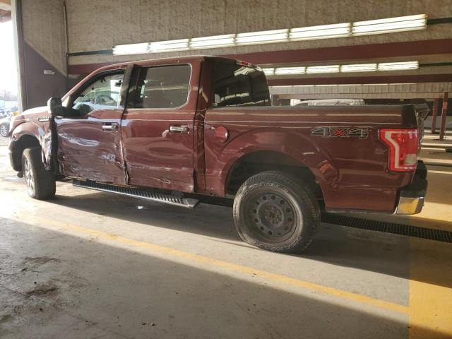 1FTEW1EF1FFA05141 - 2015 FORD F150 SUPERCREW MAROON photo 2