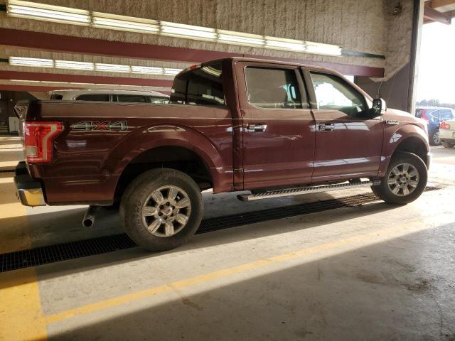 1FTEW1EF1FFA05141 - 2015 FORD F150 SUPERCREW MAROON photo 3