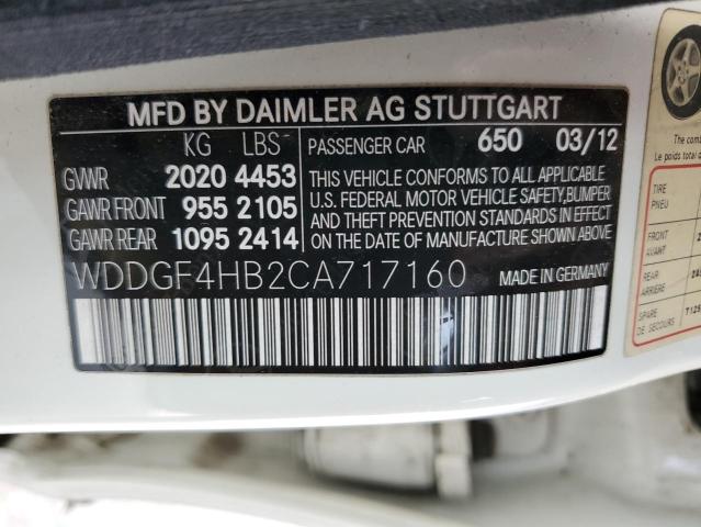 WDDGF4HB2CA717160 - 2012 MERCEDES-BENZ C 250 WHITE photo 12