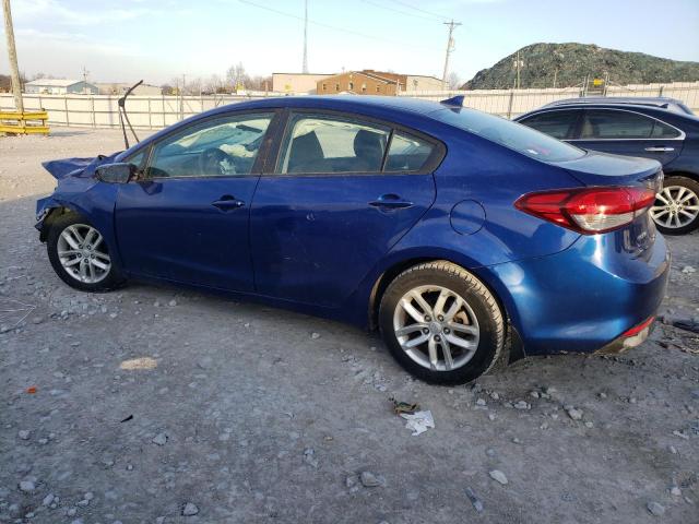 3KPFK4A74HE032167 - 2017 KIA FORTE LX BLUE photo 2