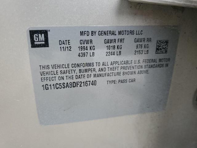 1G11C5SA8DF216740 - 2013 CHEVROLET MALIBU 1LT 棕色 照片 12