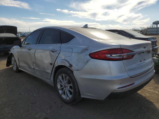 3FA6P0LU7KR204629 - 2019 FORD FUSION SE SILVER photo 2