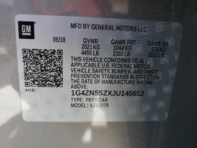 1G4ZN5SZXJU145652 - 2018 BUICK LACROSSE PREFERRED TAN photo 13