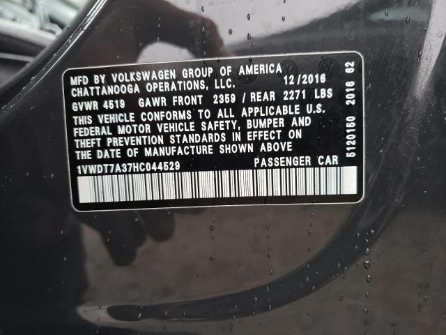 1VWDT7A37HC044529 - 2017 VOLKSWAGEN PASSAT R-LINE Boz foto 12