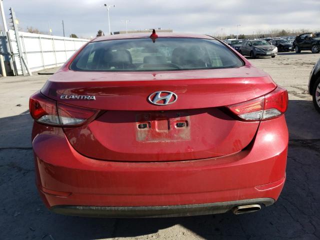 KMHDH4AHXEU152398 - 2014 HYUNDAI ELANTRA SE RED photo 6