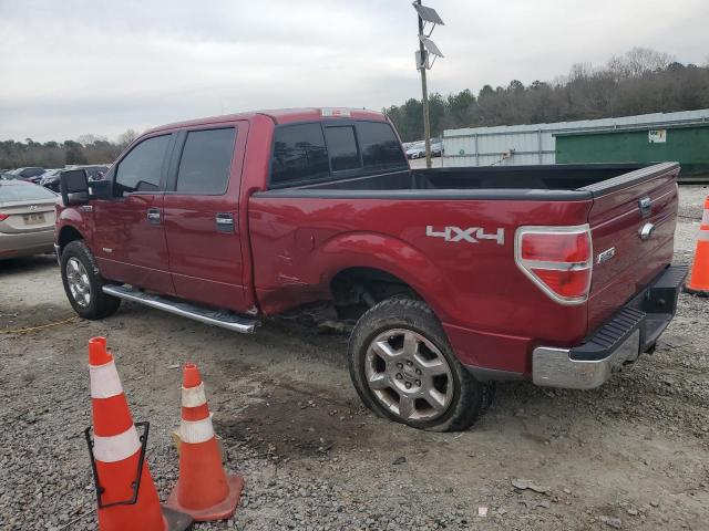 1FTFW1ET0EFB58764 - 2014 FORD F150 SUPERCREW RED photo 2