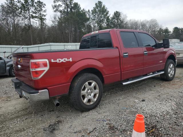 1FTFW1ET0EFB58764 - 2014 FORD F150 SUPERCREW RED photo 3