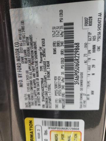 3FA6P0SU6GR229868 - 2016 FORD FUSION TITANIUM PHEV CHARCOAL photo 12