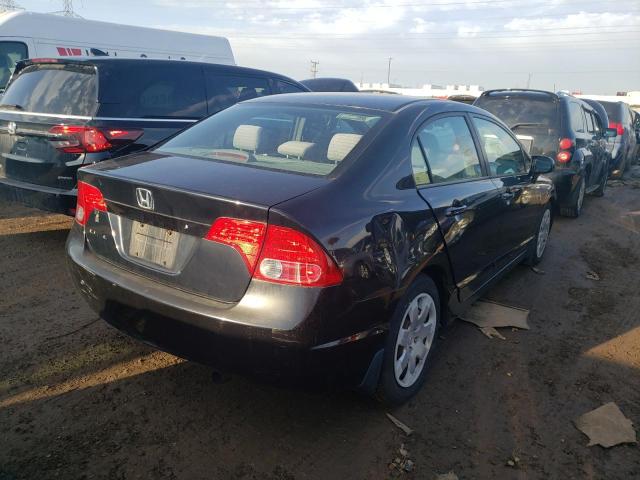 1HGFA16537L047906 - 2007 HONDA CIVIC LX BLACK photo 3