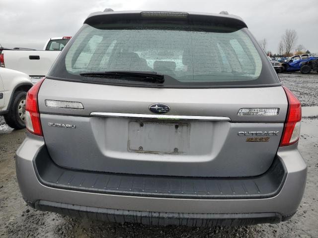 4S4BP60C387346186 - 2008 SUBARU OUTBACK SILVER photo 6