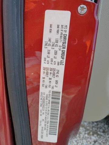 2C4RDGBG2ER452124 - 2014 DODGE GRAND CARA SE RED photo 13