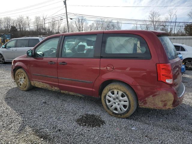 2C4RDGBG2ER452124 - 2014 DODGE GRAND CARA SE RED photo 2