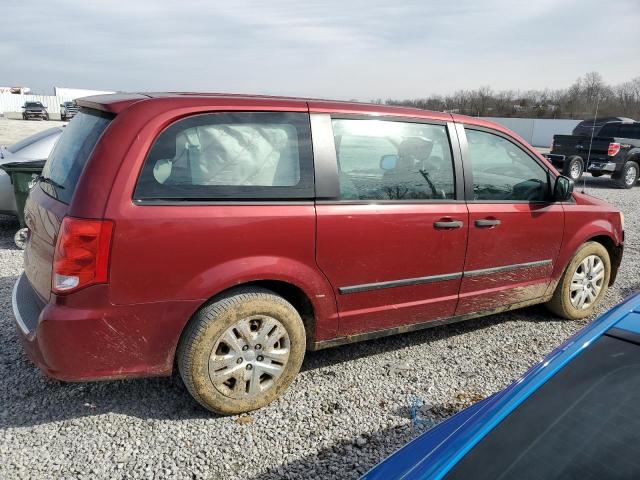 2C4RDGBG2ER452124 - 2014 DODGE GRAND CARA SE RED photo 3