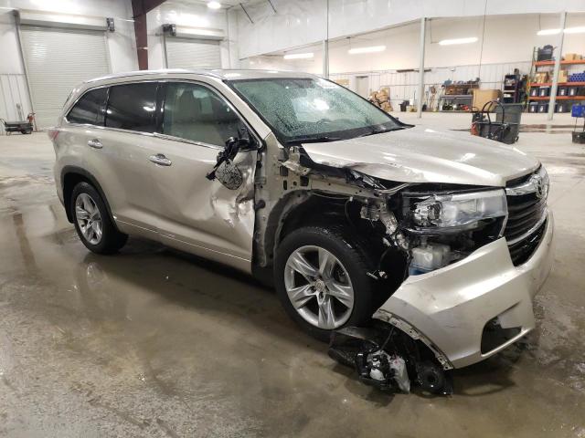 5TDDKRFH0ES029158 - 2014 TOYOTA HIGHLANDER LIMITED BEIGE photo 4