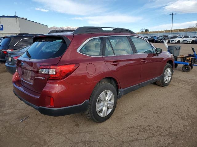 4S4BSBAC7F3230600 - 2015 SUBARU OUTBACK 2.5I RED photo 3