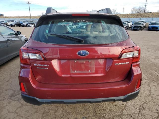 4S4BSBAC7F3230600 - 2015 SUBARU OUTBACK 2.5I RED photo 6