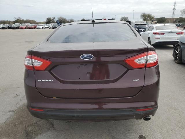 3FA6P0H77DR212008 - 2013 FORD FUSION SE BURGUNDY photo 6