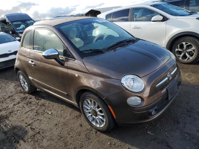 3C3CFFER1CT123131 - 2012 FIAT 500 LOUNGE BROWN photo 4