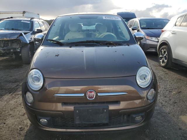 3C3CFFER1CT123131 - 2012 FIAT 500 LOUNGE BROWN photo 5