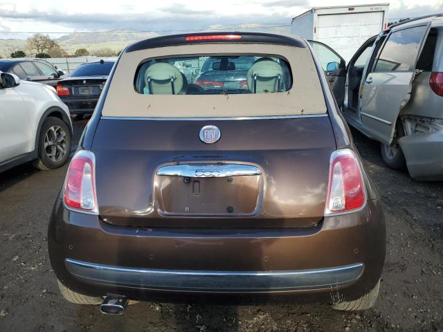 3C3CFFER1CT123131 - 2012 FIAT 500 LOUNGE BROWN photo 6