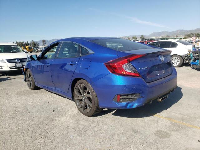 2HGFC2F8XLH588503 - 2020 HONDA CIVIC SPORT 蓝色 照片 2
