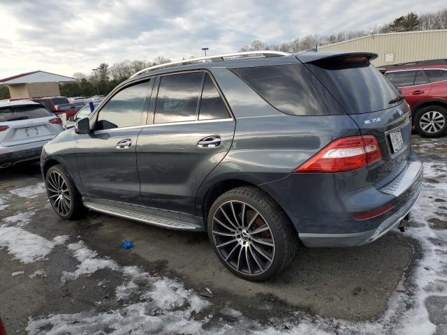 4JGDA5HB0DA205573 - 2013 MERCEDES-BENZ ML 350 4MATIC BLUE photo 2